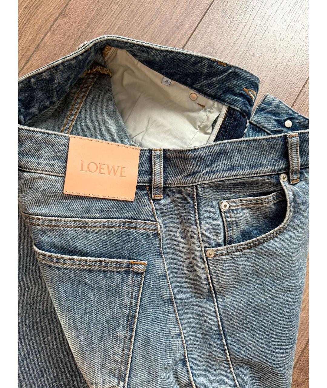 LOEWE Голубые хлопковые прямые джинсы, фото 7