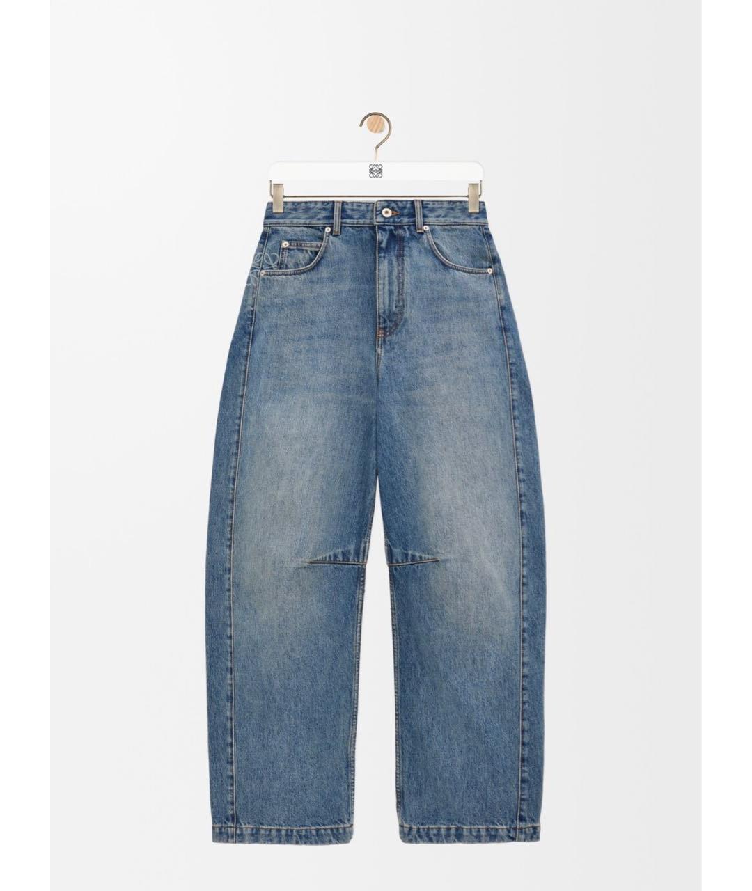 LOEWE Голубые хлопковые прямые джинсы, фото 9