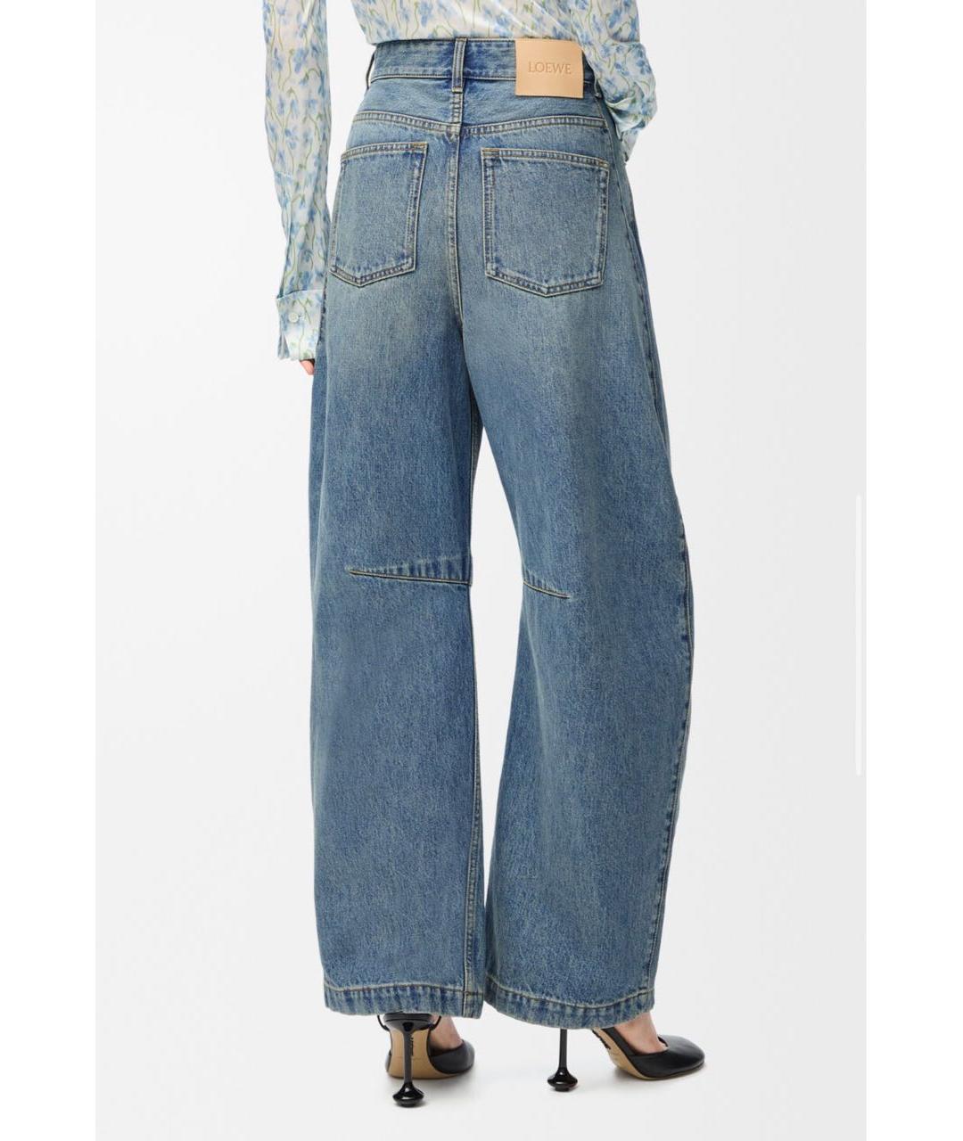 LOEWE Голубые хлопковые прямые джинсы, фото 6