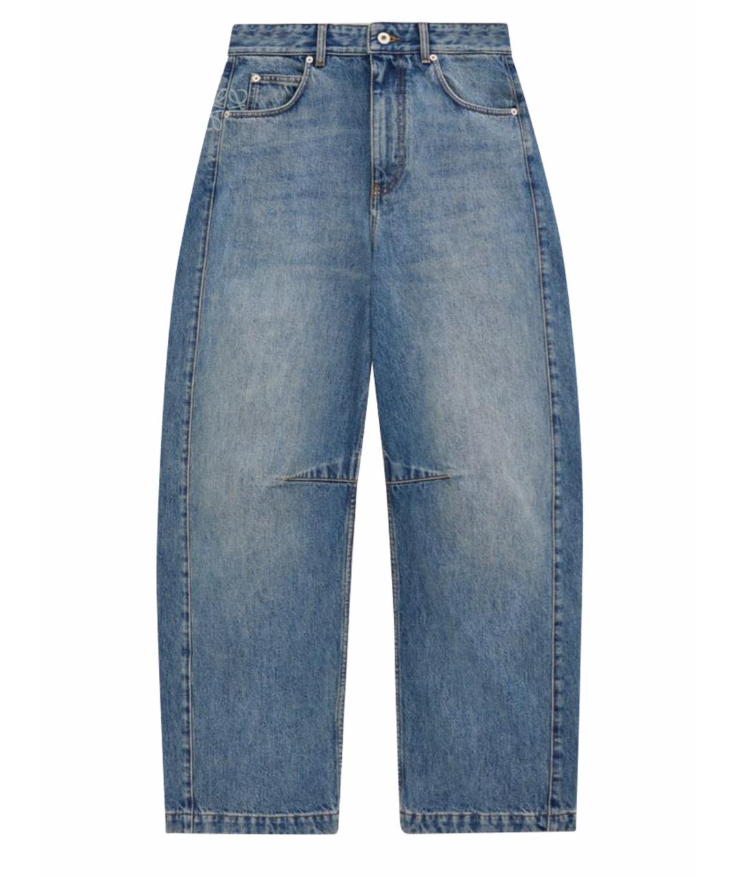 LOEWE Голубые хлопковые прямые джинсы, фото 1