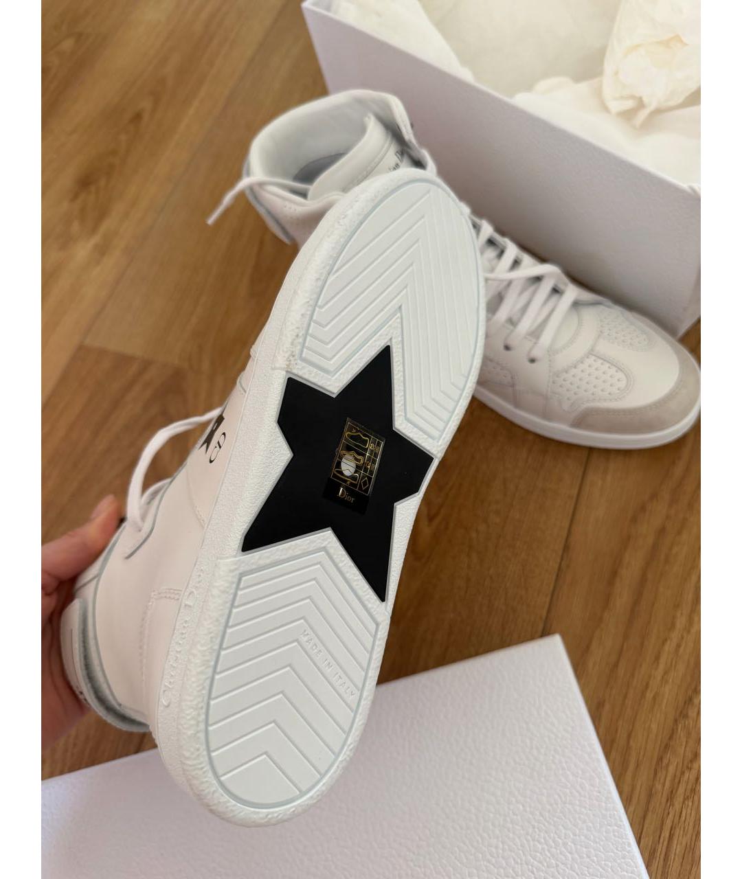 CHRISTIAN DIOR Белые кожаные кеды, фото 5