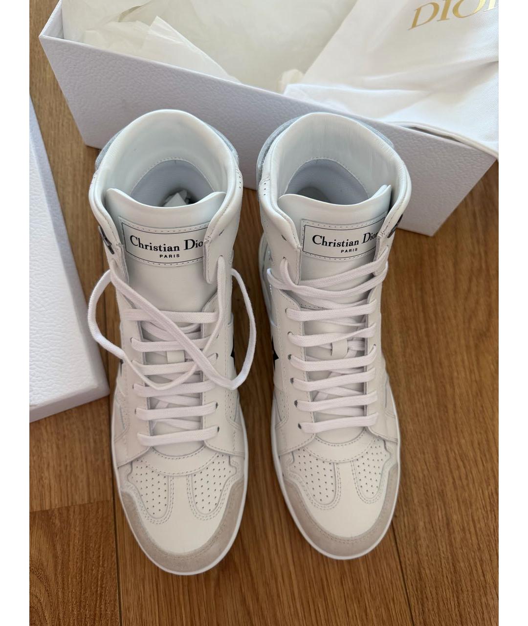 CHRISTIAN DIOR Белые кожаные кеды, фото 2