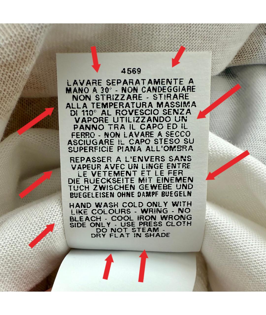 MOSCHINO Белая хлопковая футболка, фото 7