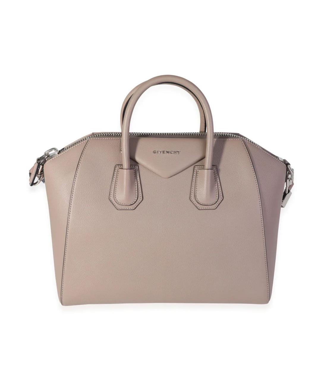 GIVENCHY Бежевая кожаная сумка с короткими ручками, фото 7