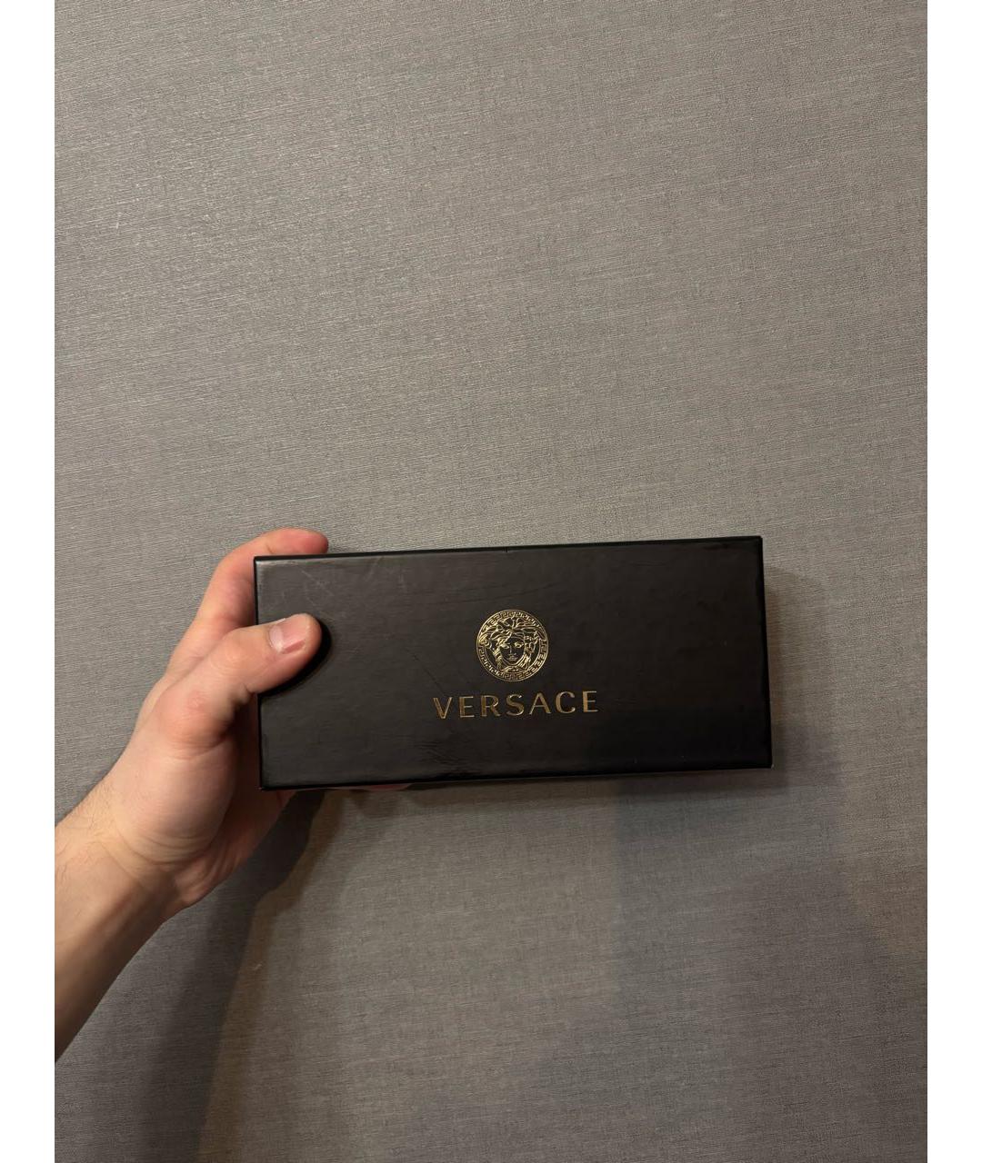 VERSACE Черные пластиковые солнцезащитные очки, фото 6