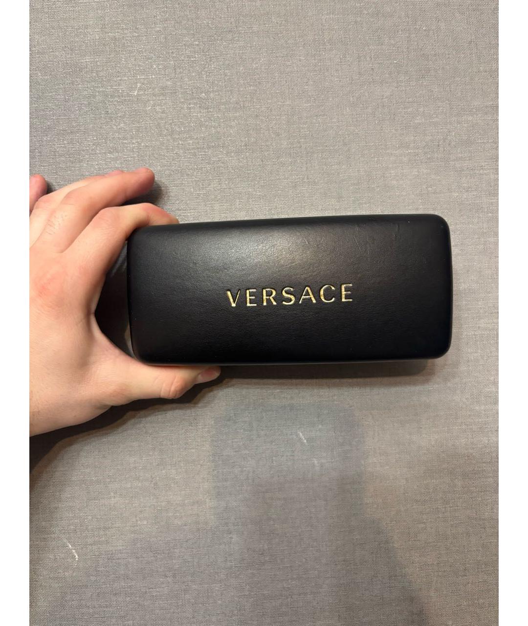 VERSACE Черные пластиковые солнцезащитные очки, фото 5