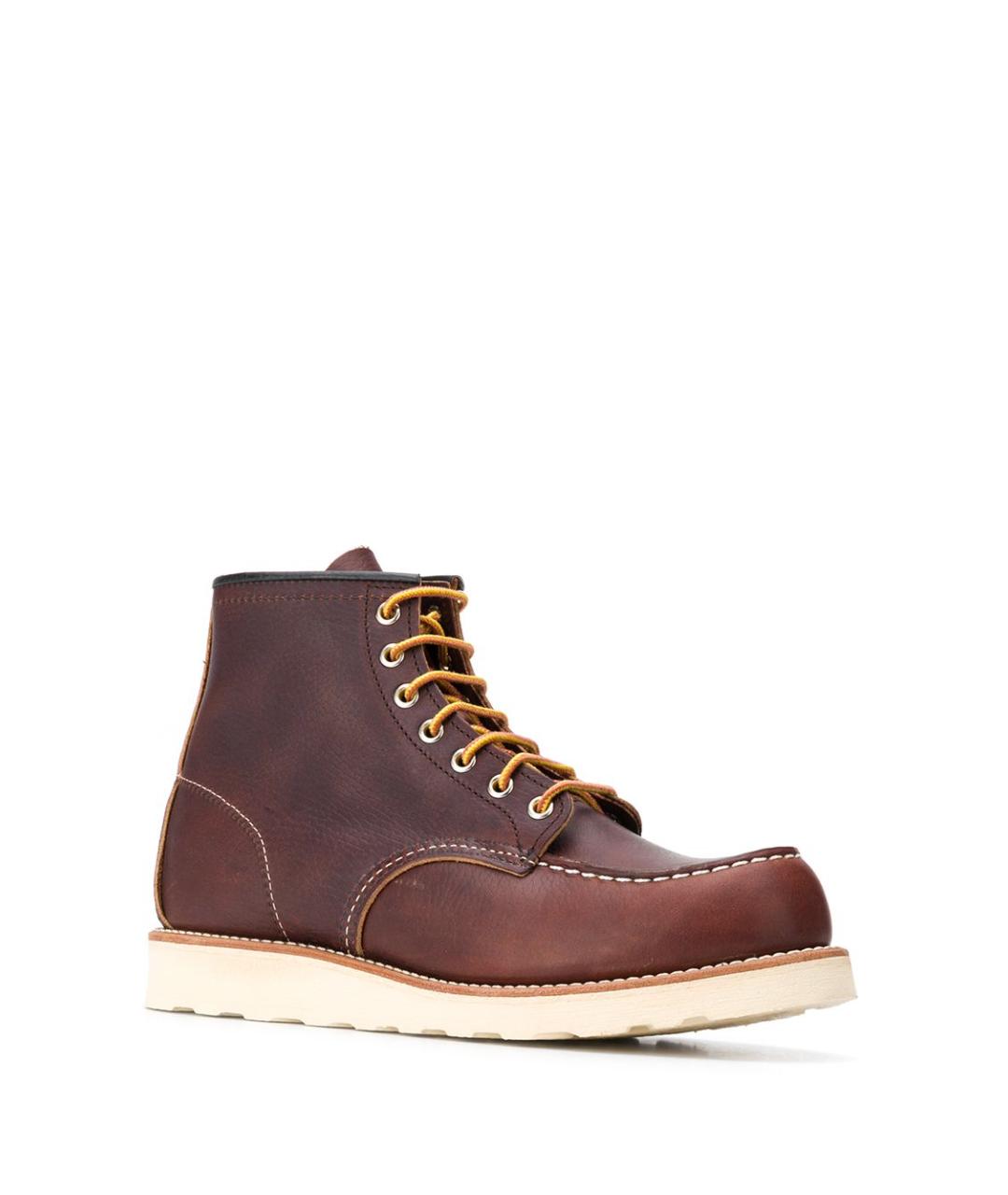 RED WING Коричневые кожаные высокие ботинки, фото 4