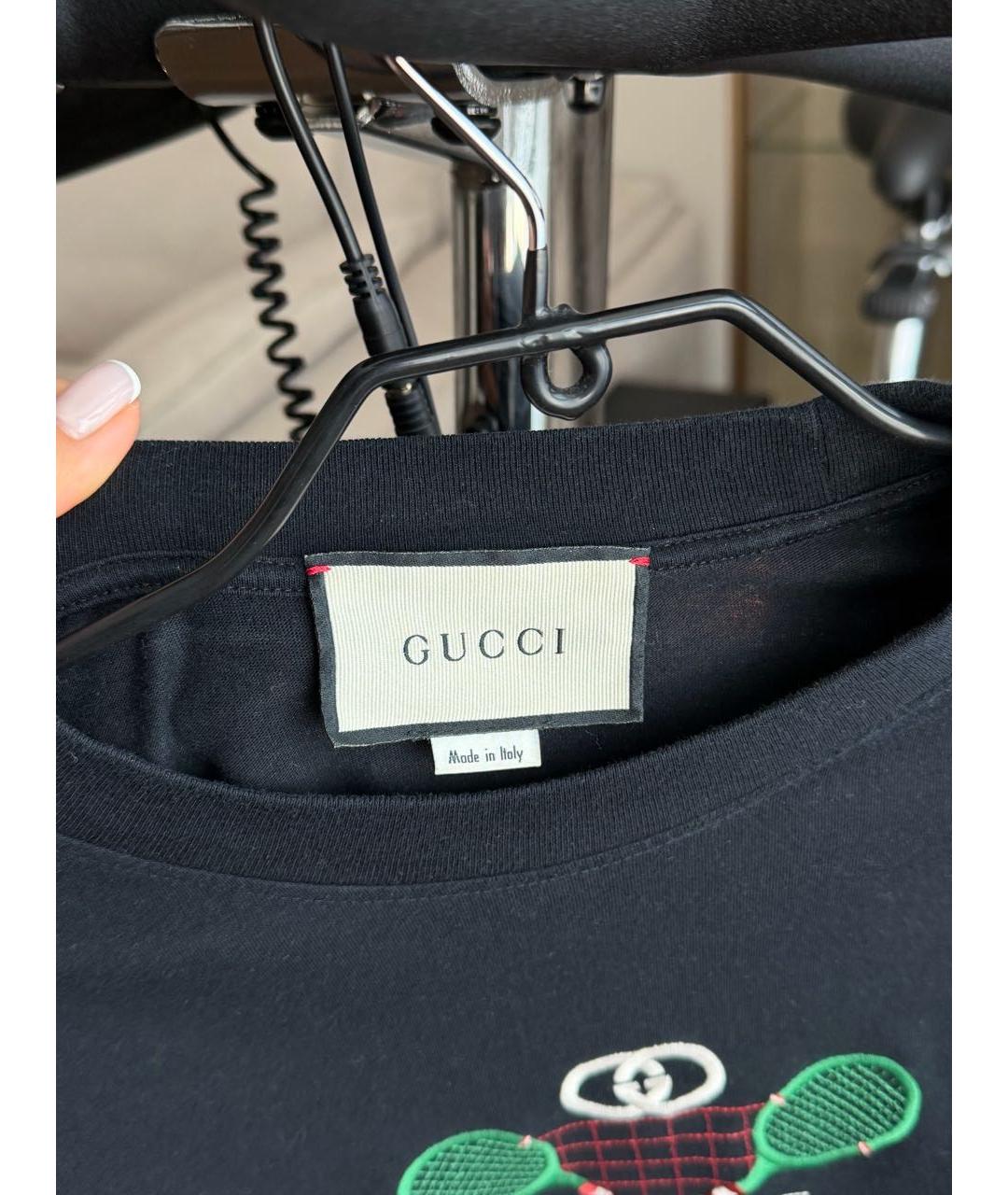 GUCCI Черная футболка, фото 4