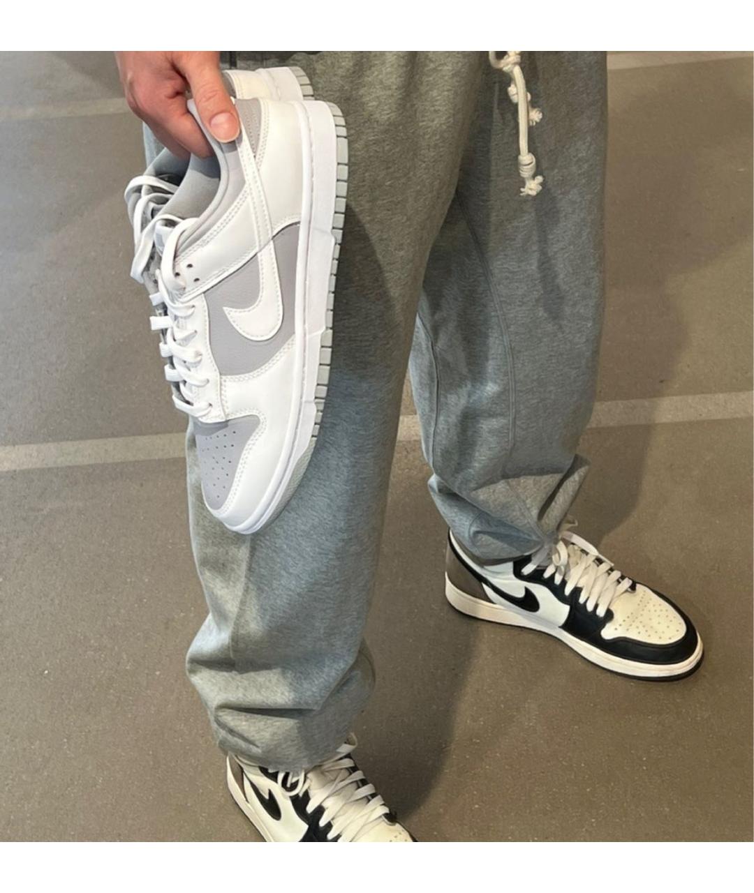 NIKE Серые кожаные низкие кроссовки / кеды, фото 8