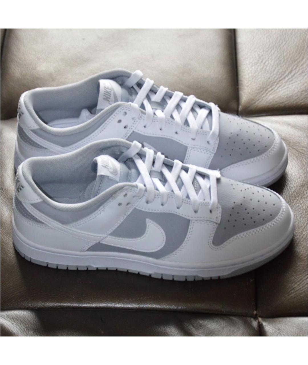 NIKE Серые кожаные низкие кроссовки / кеды, фото 9