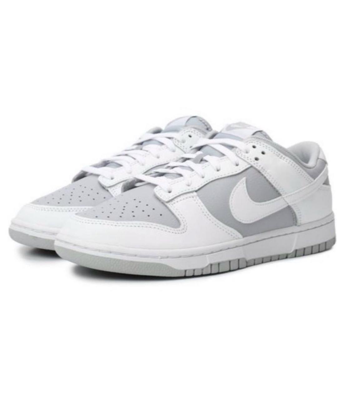 NIKE Серые кожаные низкие кроссовки / кеды, фото 2