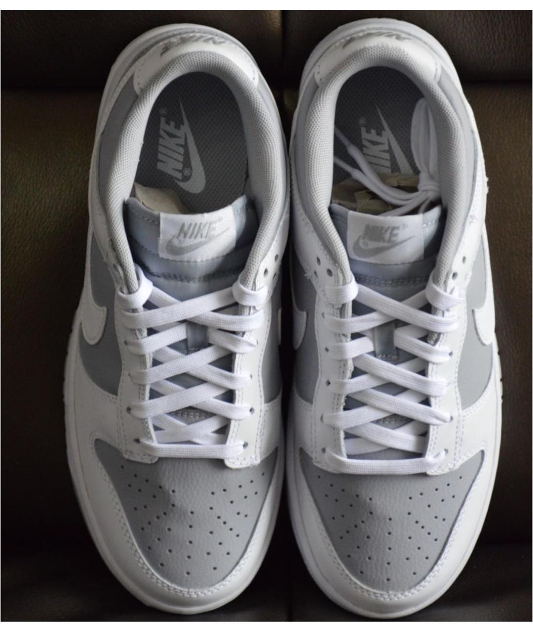 NIKE Серые кожаные низкие кроссовки / кеды, фото 4