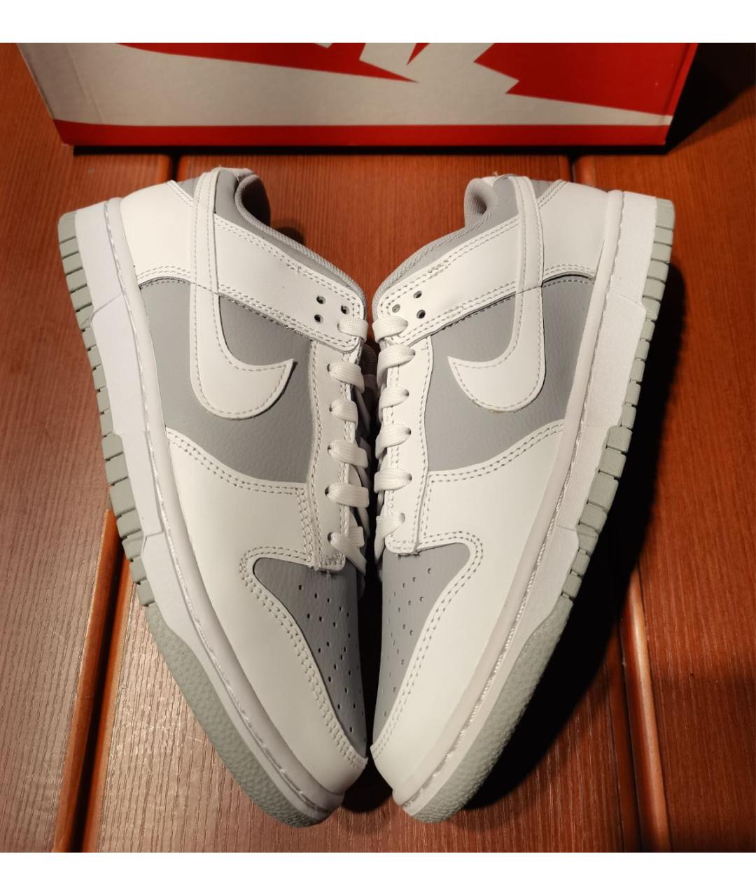 NIKE Серые кожаные кроссовки, фото 3