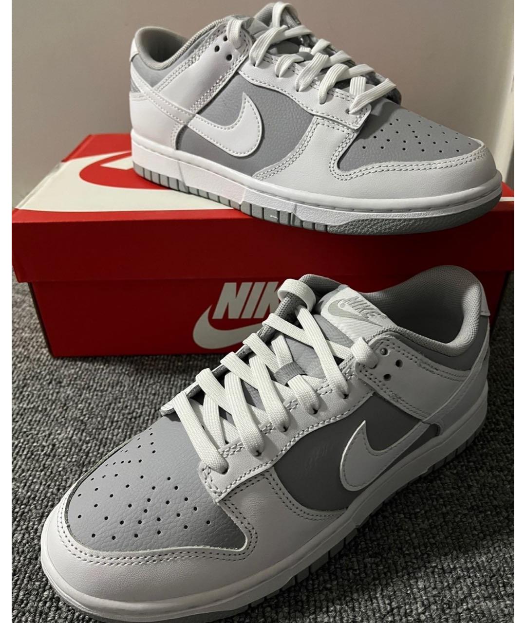 NIKE Серые кожаные кроссовки, фото 6