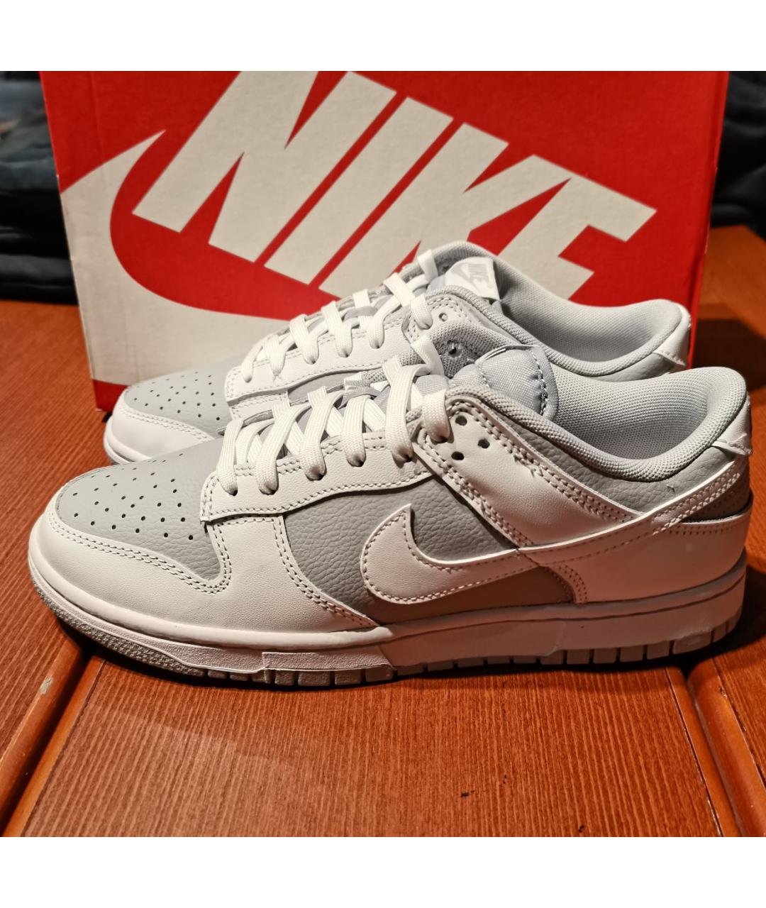 NIKE Серые кожаные кроссовки, фото 7