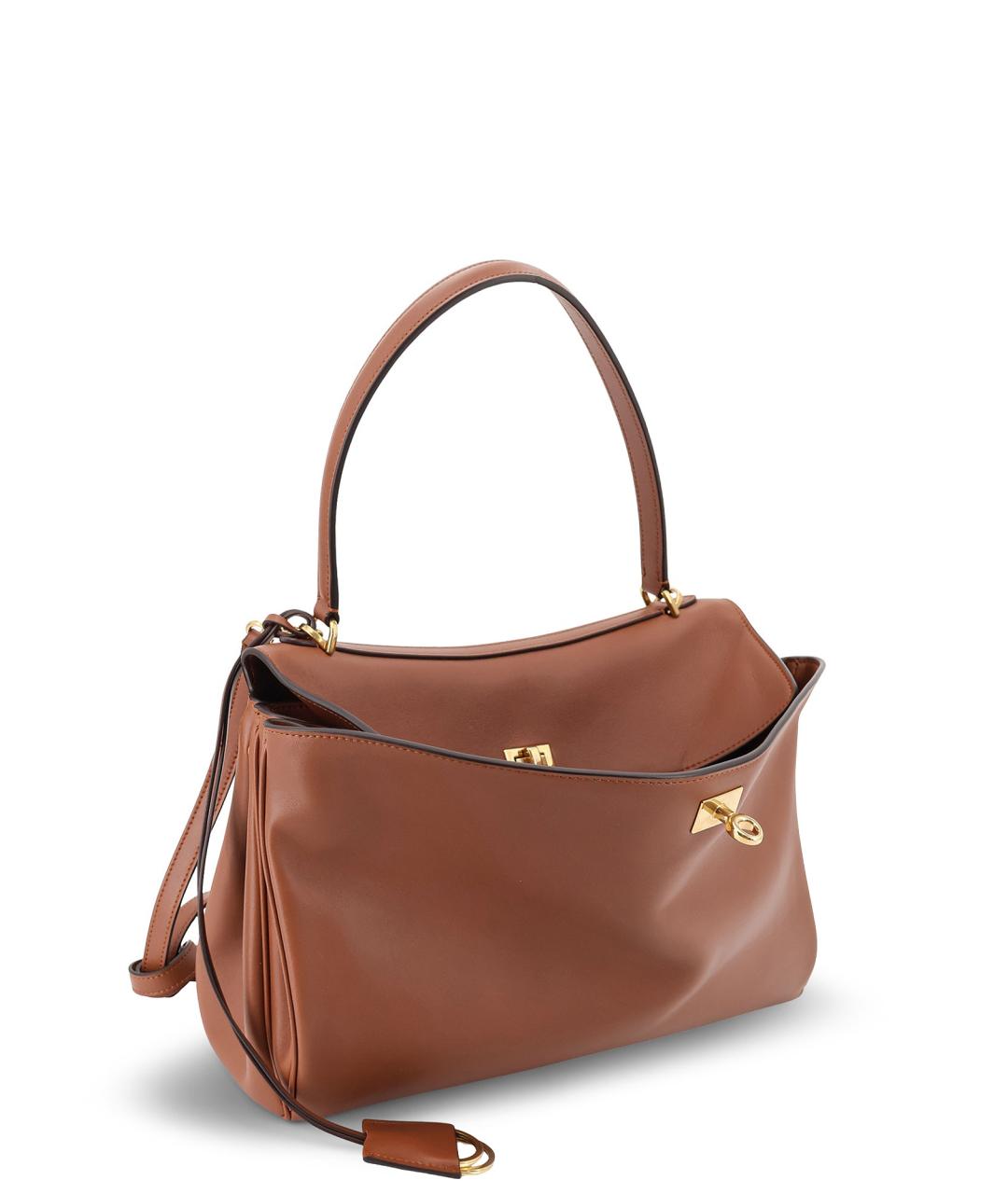 BALENCIAGA Коричневая кожаная сумка тоут, фото 3