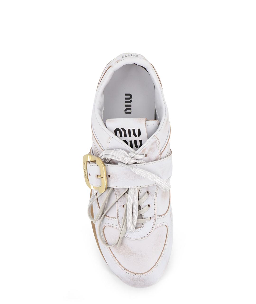 MIU MIU Белые замшевые кроссовки, фото 5