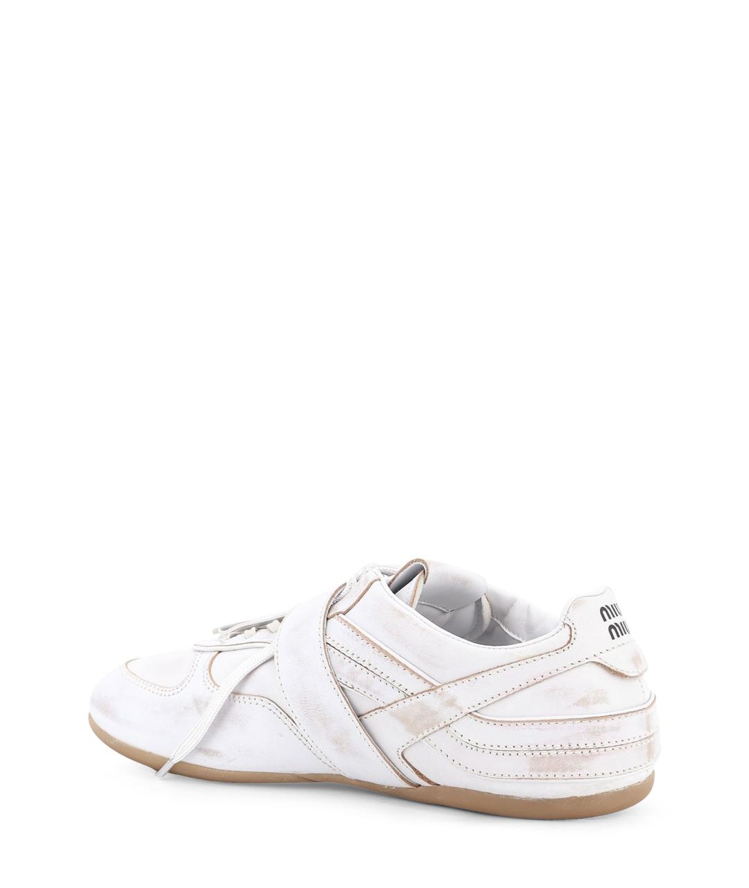 MIU MIU Белые замшевые кроссовки, фото 3
