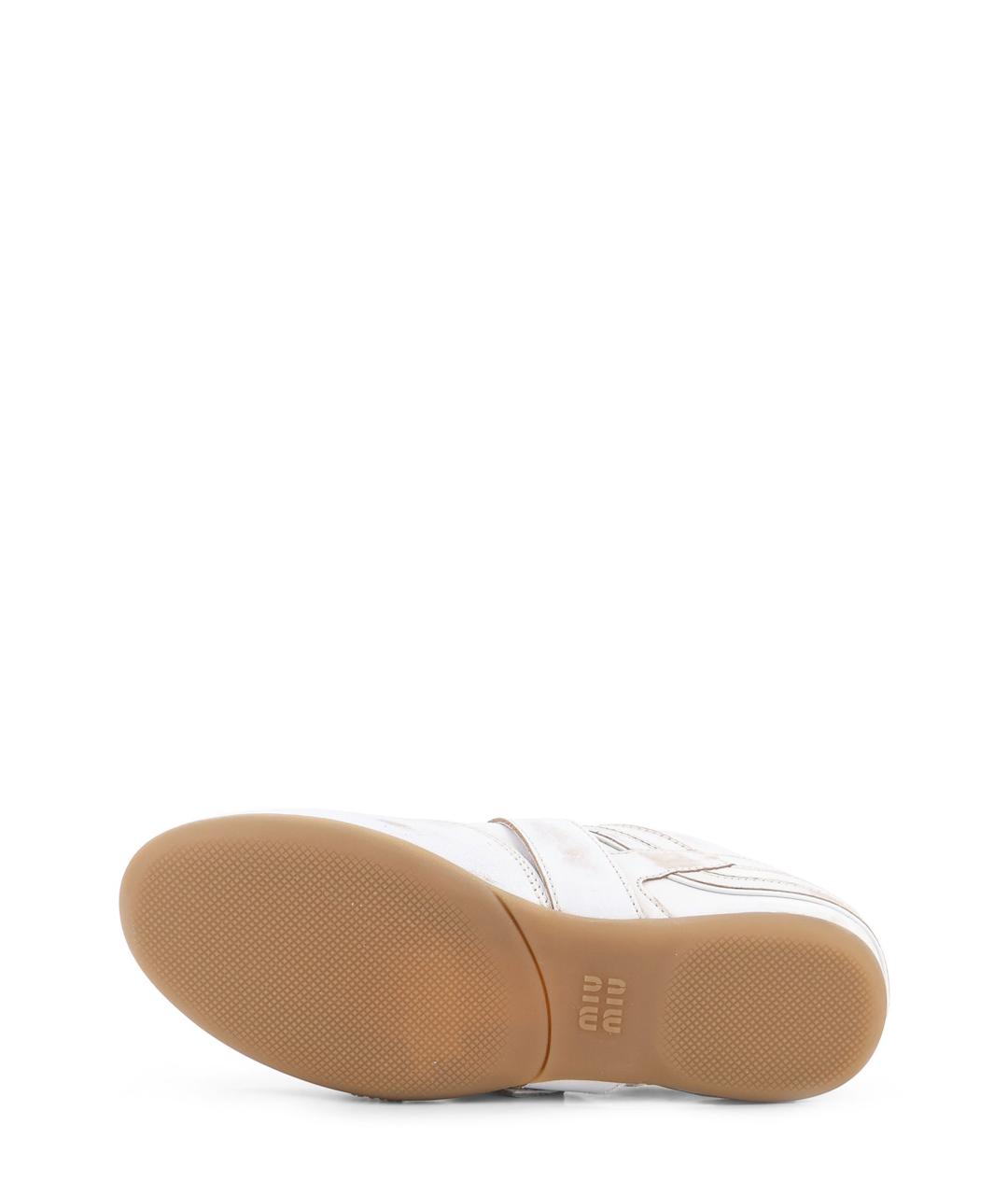 MIU MIU Белые замшевые кроссовки, фото 4