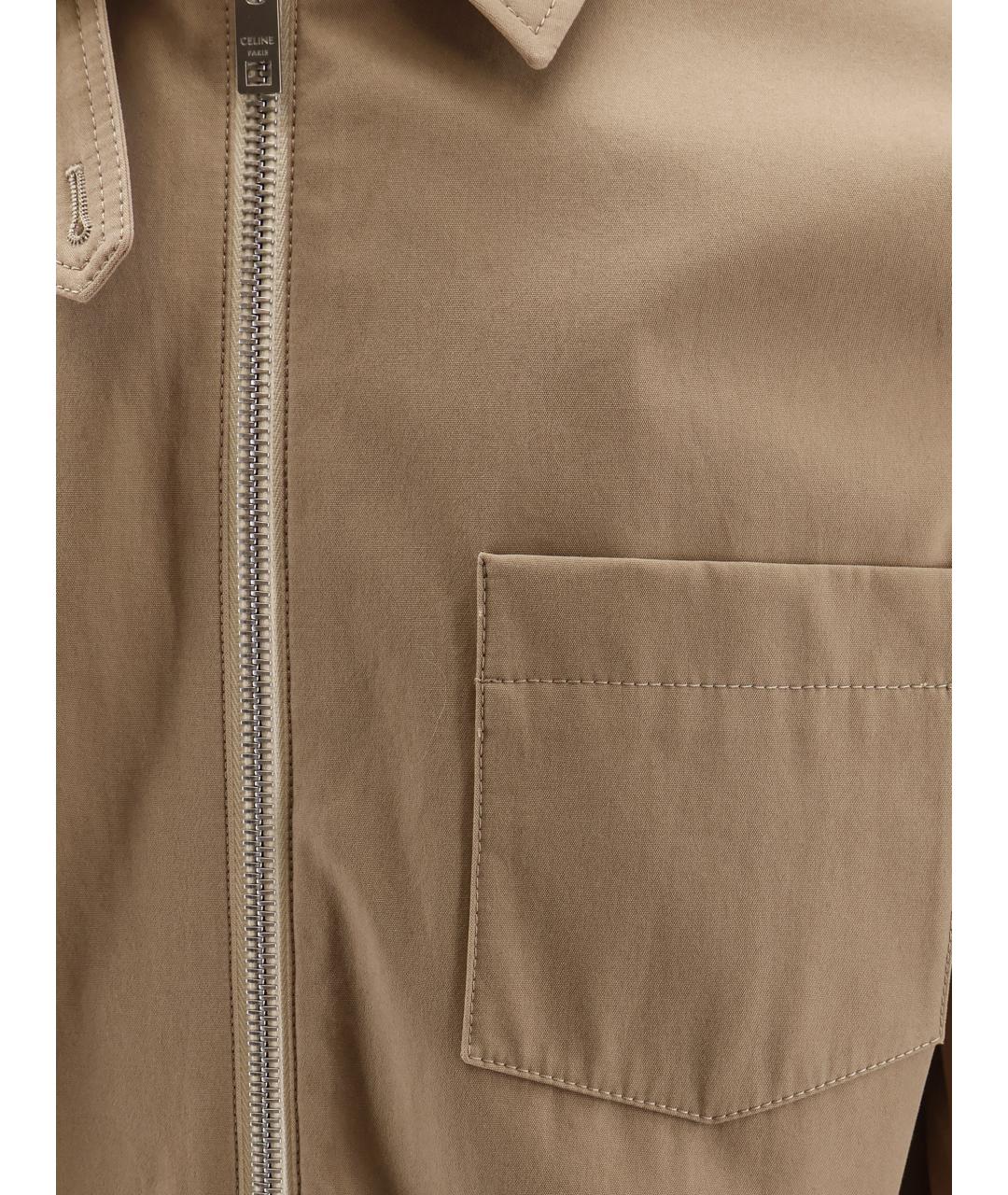 CELINE Бежевая хлопковая куртка, фото 3