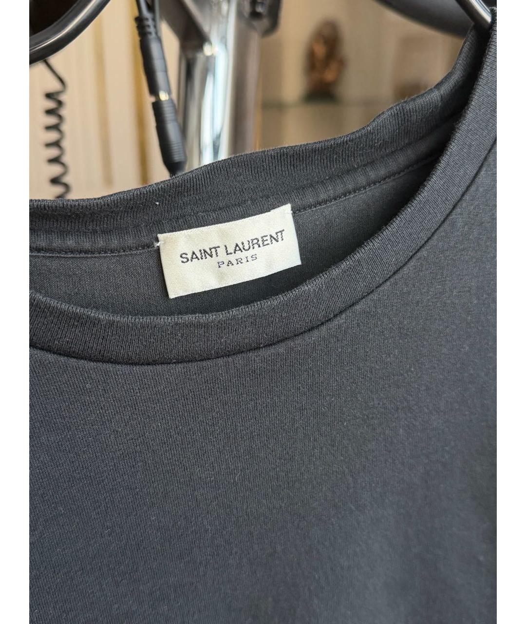 SAINT LAURENT Черная футболка, фото 4