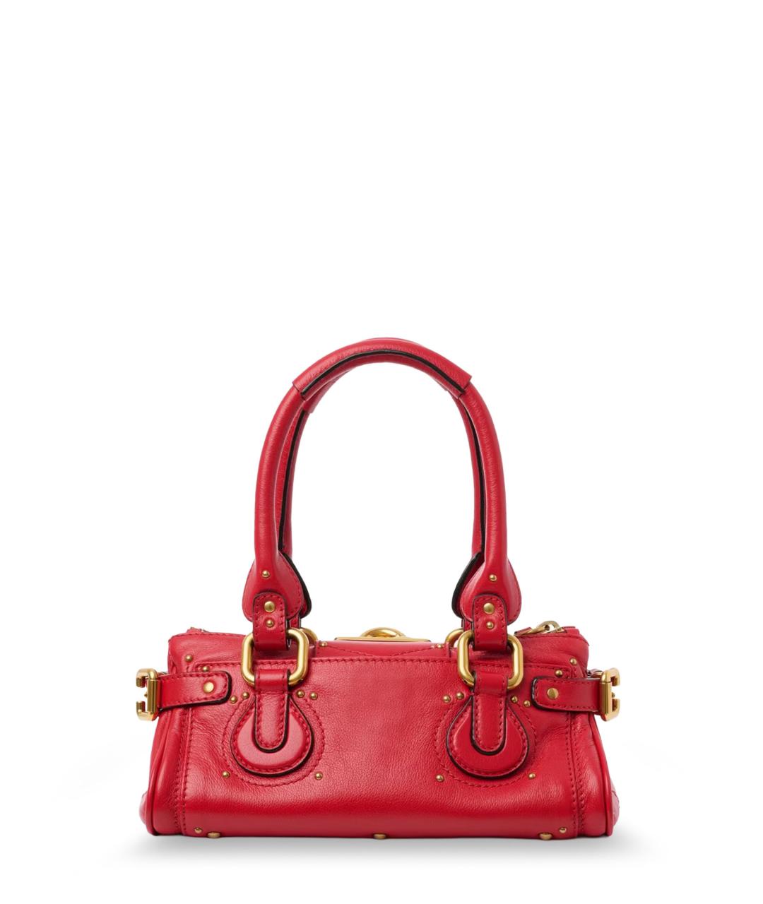 CHLOE Красная кожаная сумка через плечо, фото 2