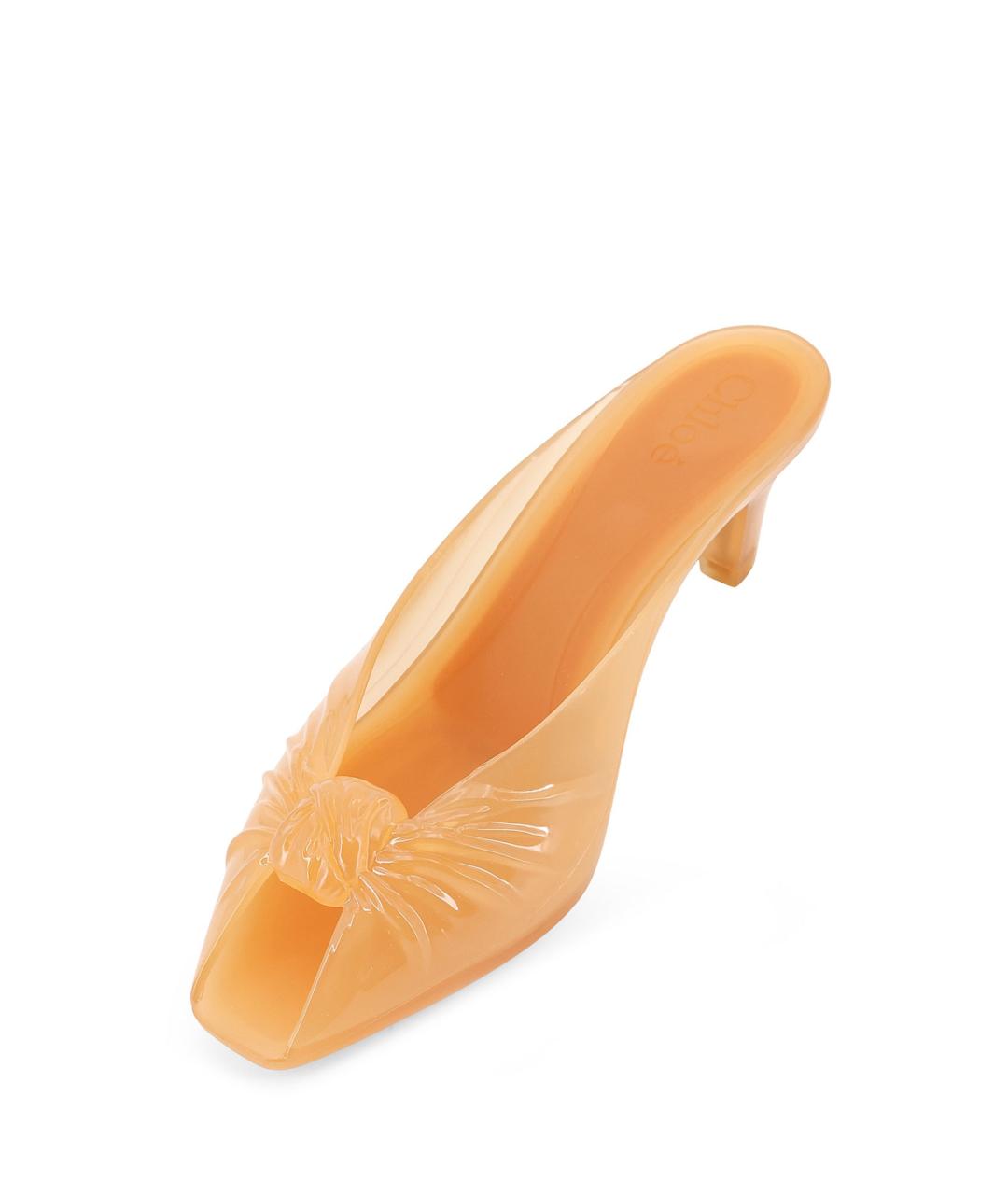 CHLOE Бежевые резиновые мюли, фото 4