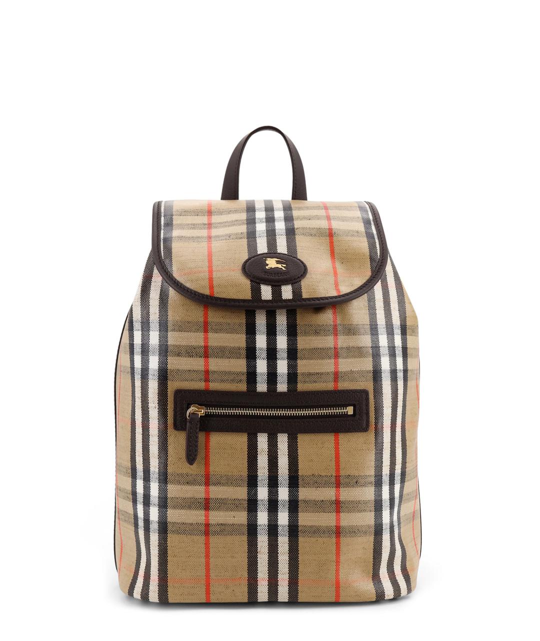 BURBERRY Бежевый тканевый рюкзак, фото 1