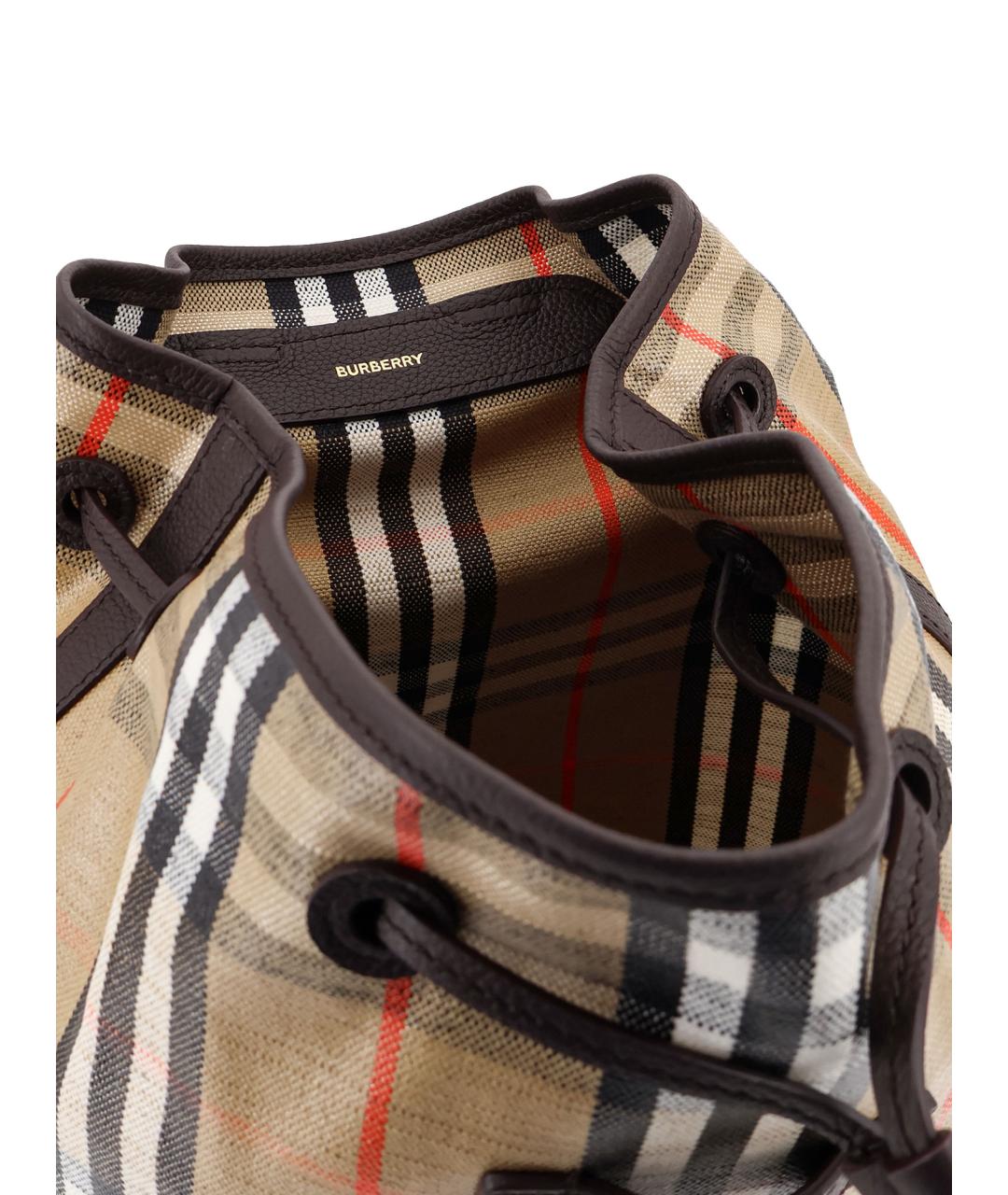 BURBERRY Бежевый тканевый рюкзак, фото 4