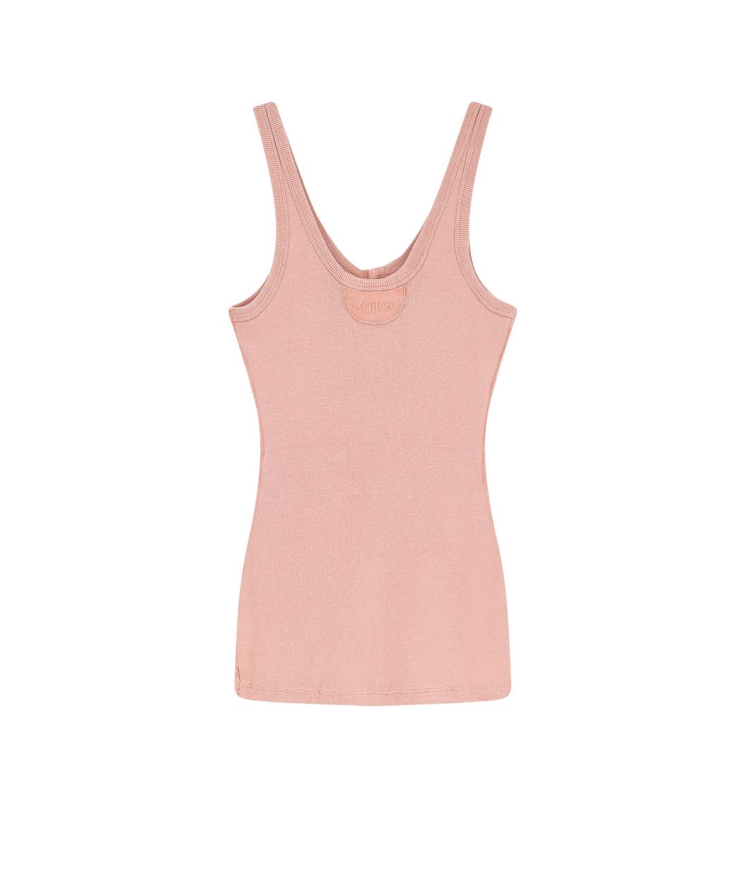 CHLOE Коралловая хлопковая майка, фото 2