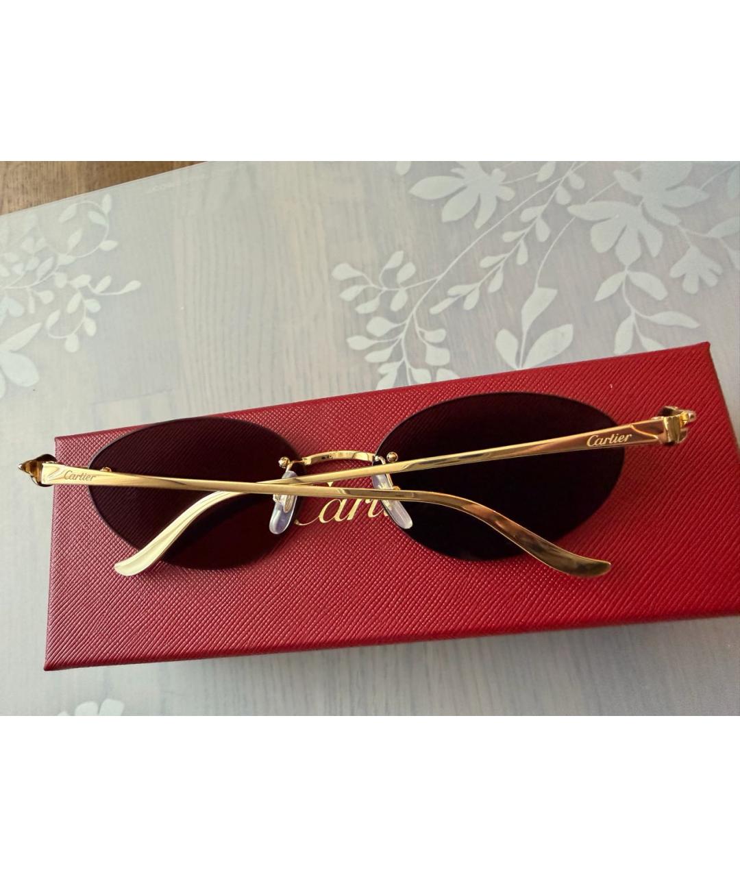CARTIER Коричневые солнцезащитные очки, фото 2