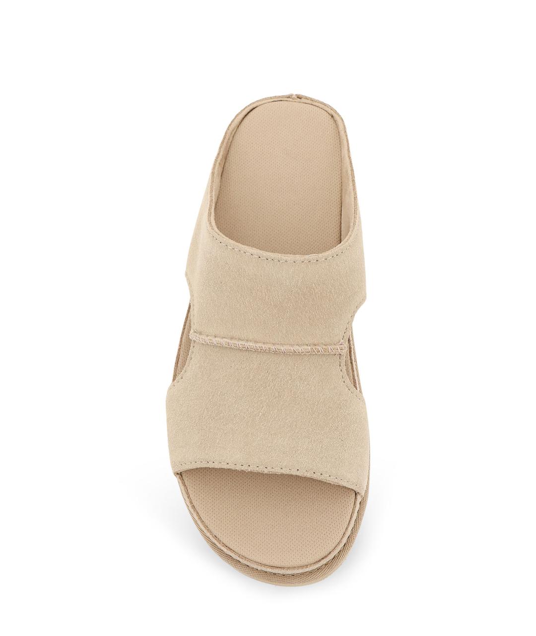 UGG AUSTRALIA Бежевые замшевые сабо, фото 5