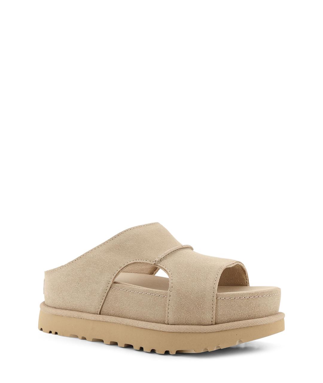 UGG AUSTRALIA Бежевые замшевые сабо, фото 2