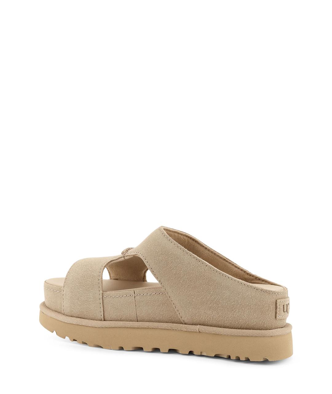 UGG AUSTRALIA Бежевые замшевые сабо, фото 3
