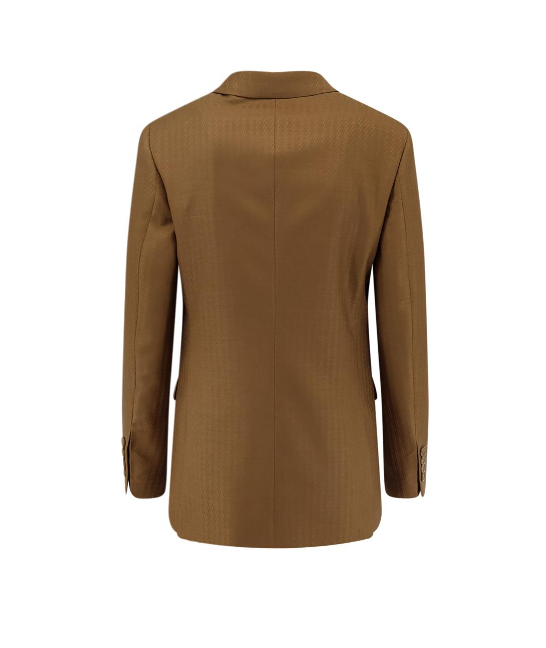 BURBERRY Коричневый шерстяной жакет/пиджак, фото 2