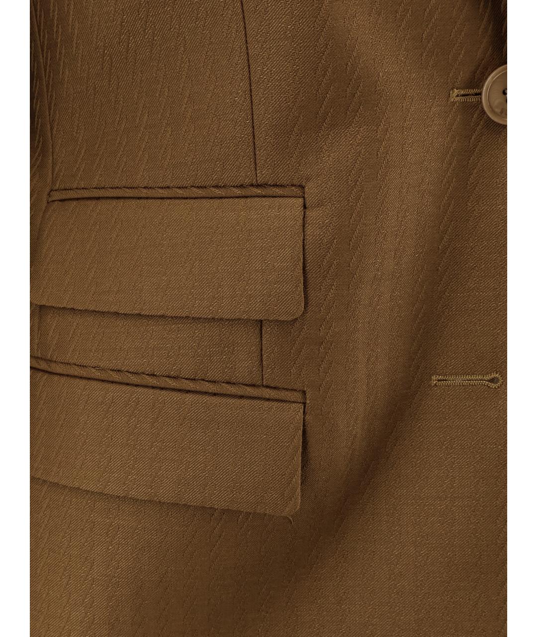 BURBERRY Коричневый шерстяной жакет/пиджак, фото 3