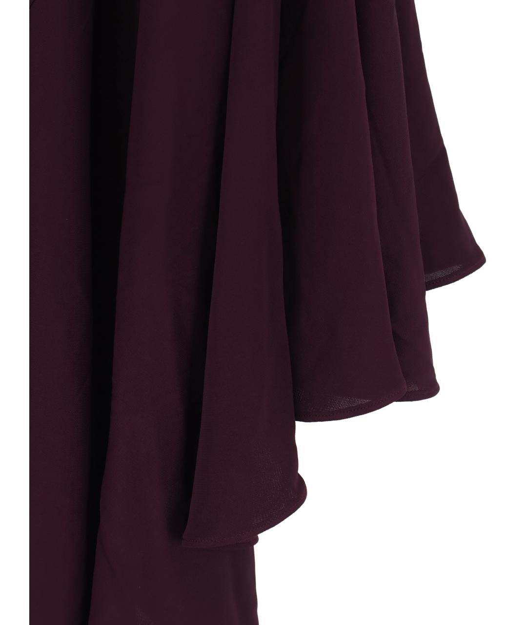 ALAIA Бордовое вискозное повседневное платье, фото 3