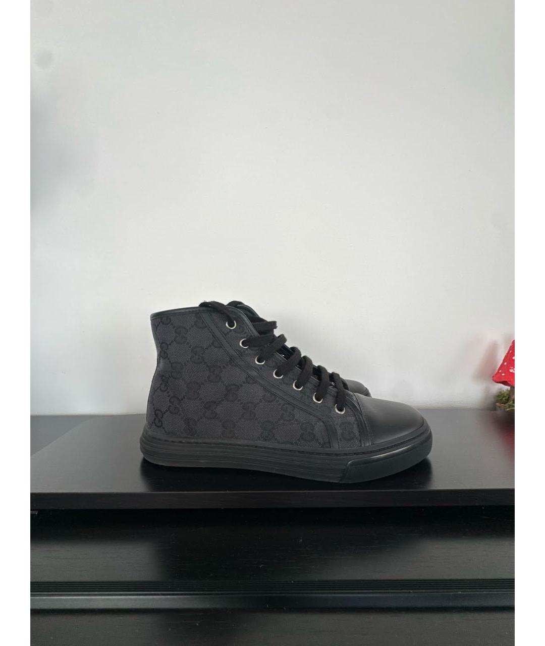 GUCCI Черные текстильные кеды, фото 6