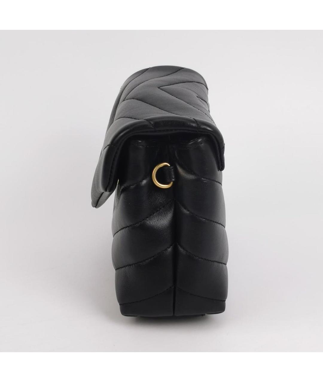 SAINT LAURENT Черная кожаная сумка через плечо, фото 2