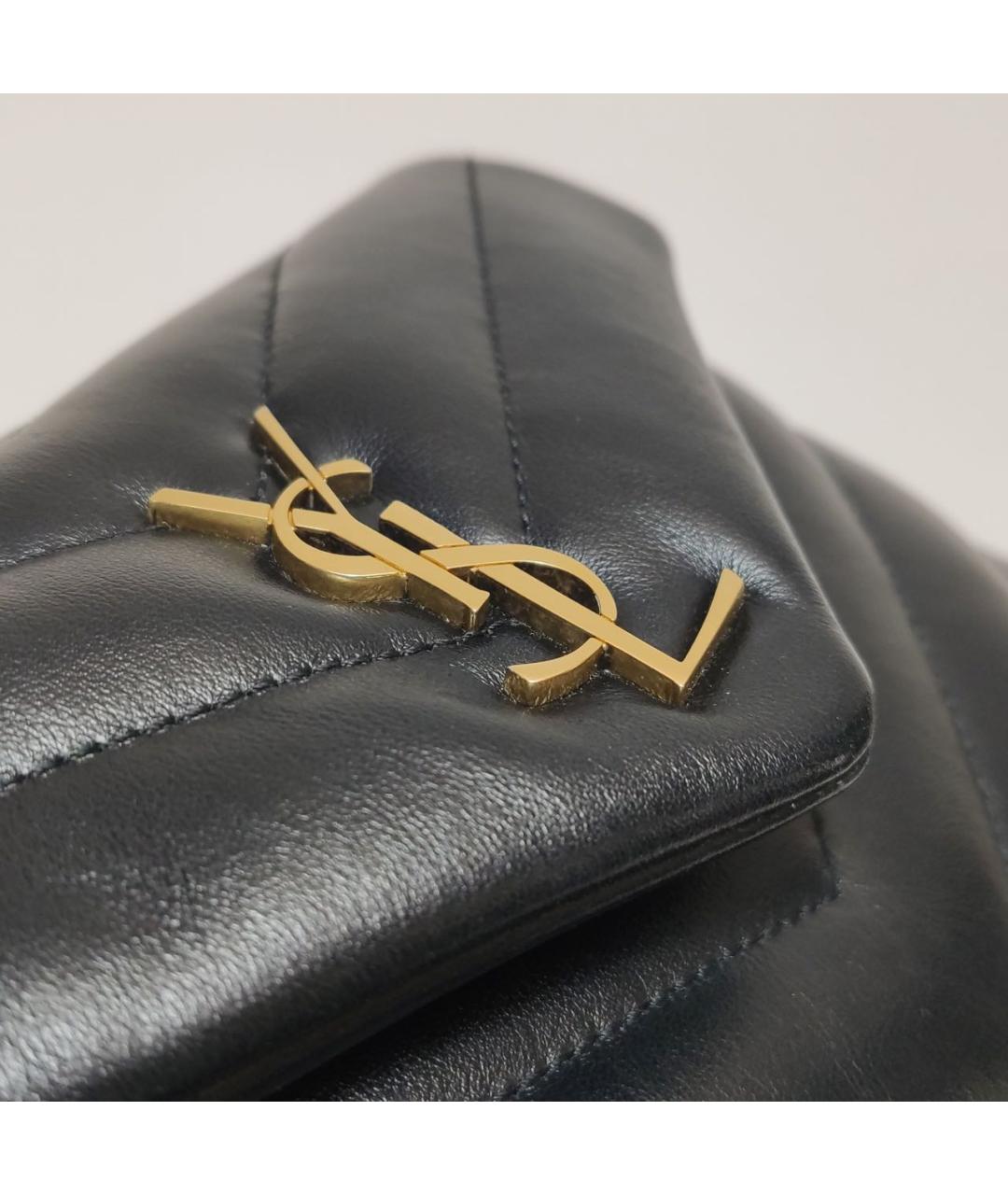 SAINT LAURENT Черная кожаная сумка через плечо, фото 7