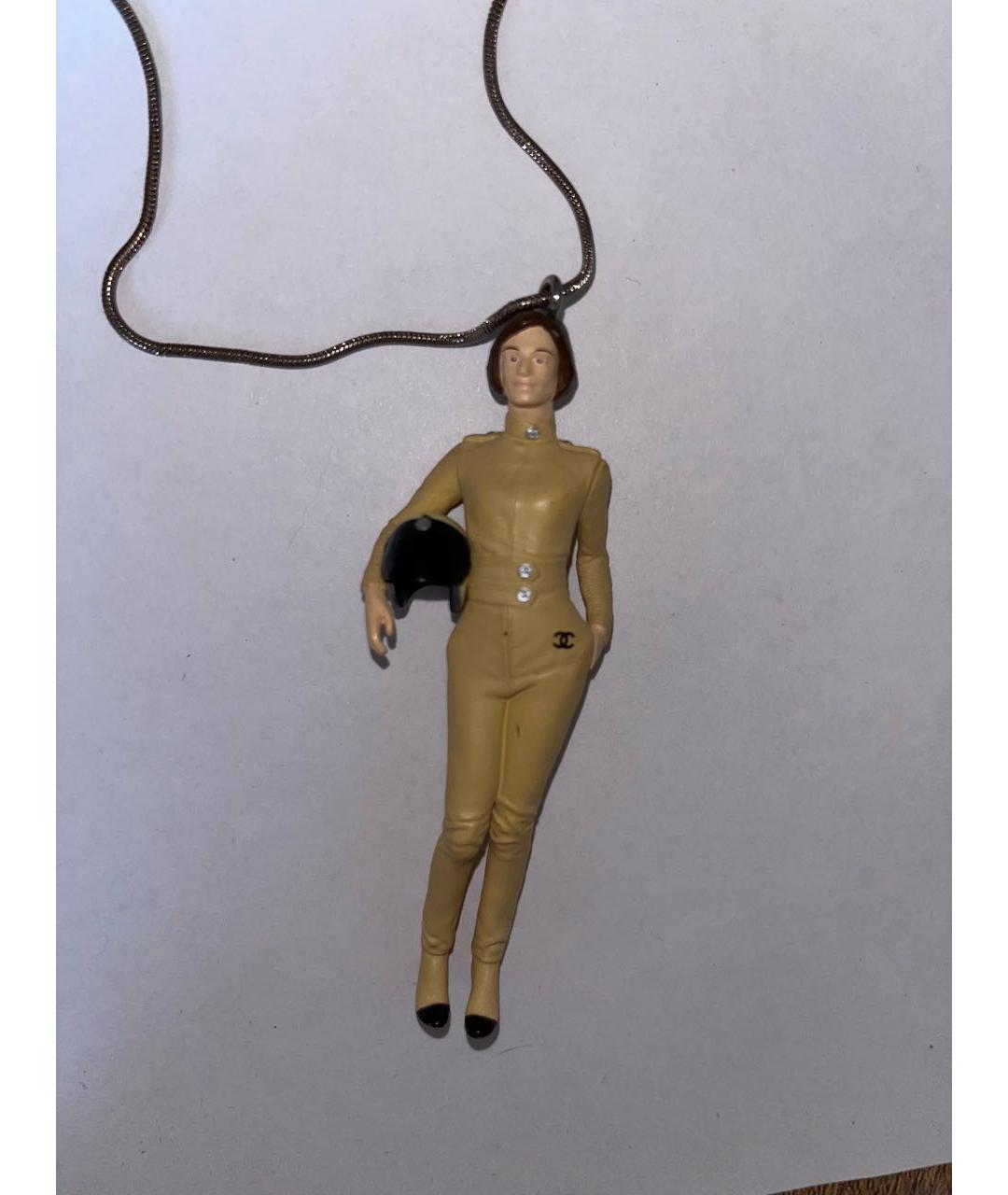 CHANEL Бежевая пластиковая подвеска, фото 6