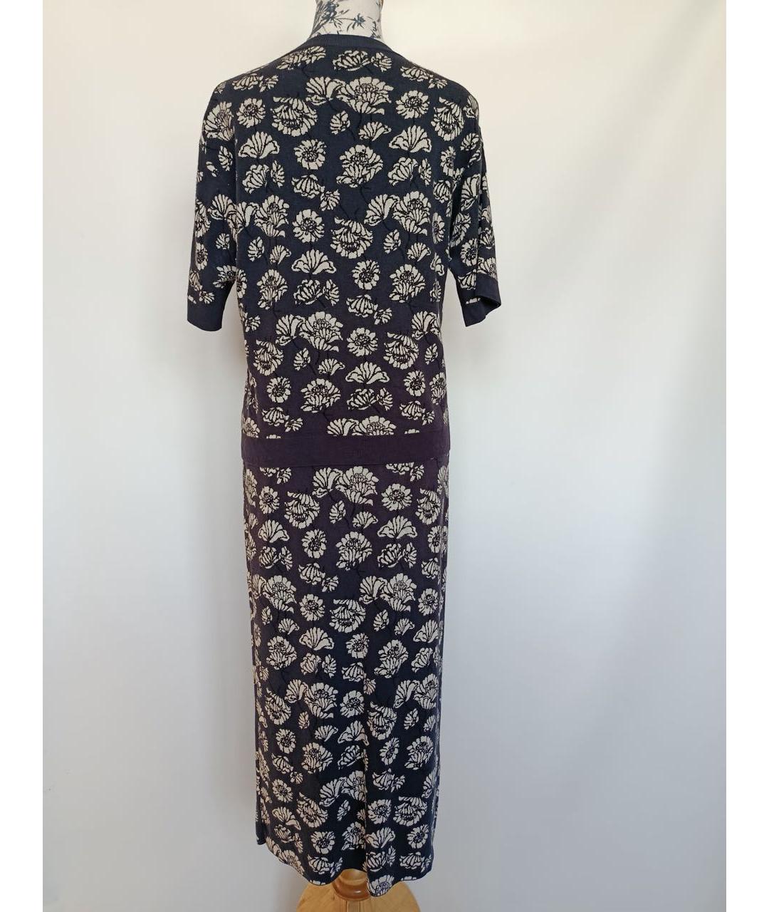 WEEKEND MAX MARA Темно-синий вискозный костюм с юбками, фото 4