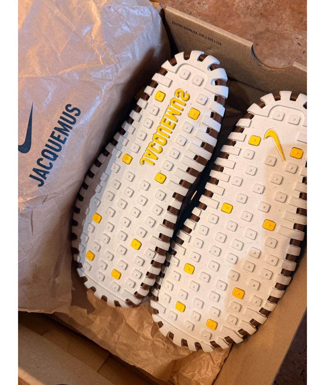 JACQUEMUS Коричневые кожаные кроссовки, фото 4