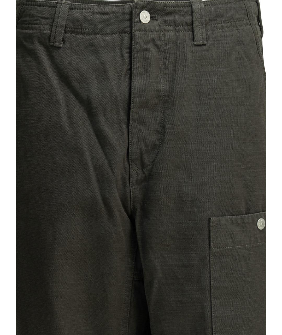 STONE ISLAND Серые хлопковые повседневные брюки, фото 3