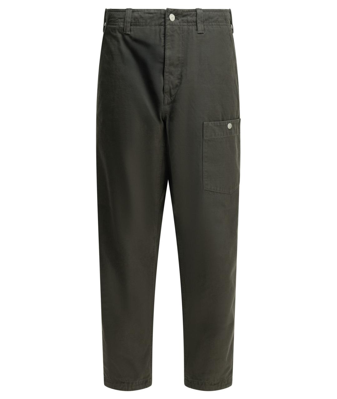 STONE ISLAND Серые хлопковые повседневные брюки, фото 1