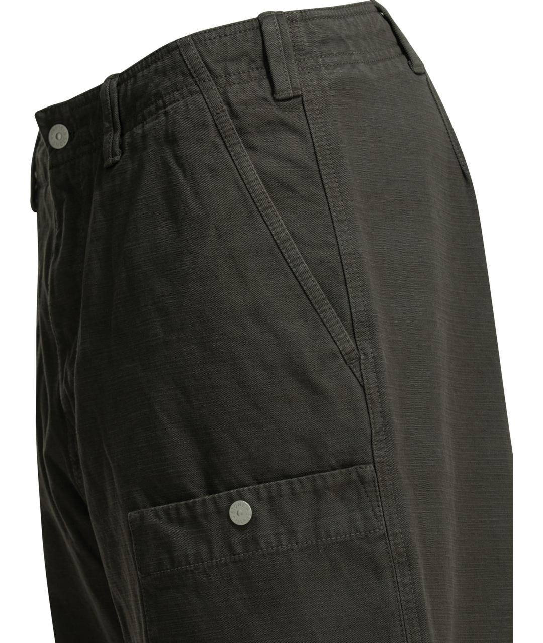 STONE ISLAND Серые хлопковые повседневные брюки, фото 4