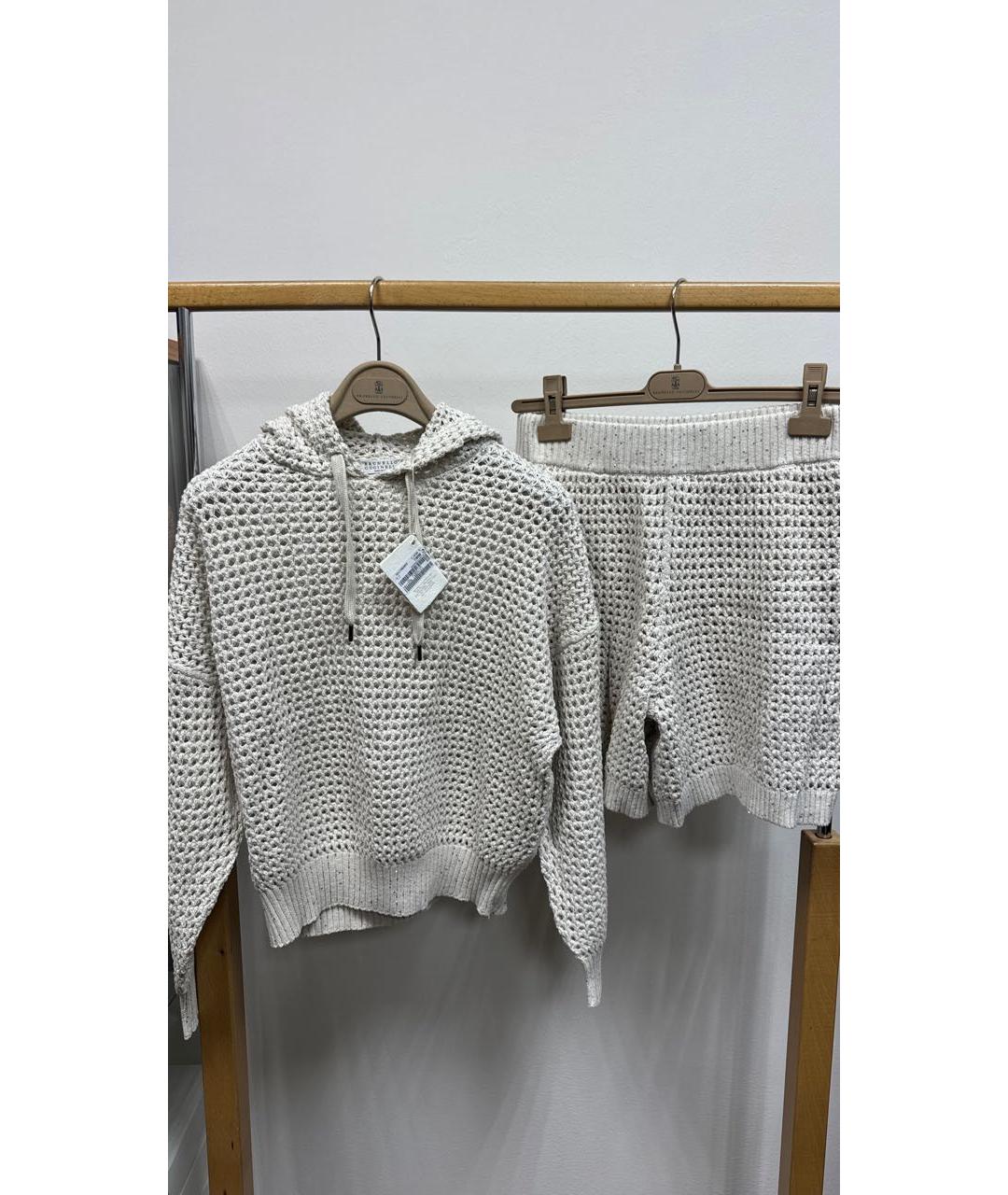 BRUNELLO CUCINELLI Бежевый хлопковый костюм с брюками, фото 6