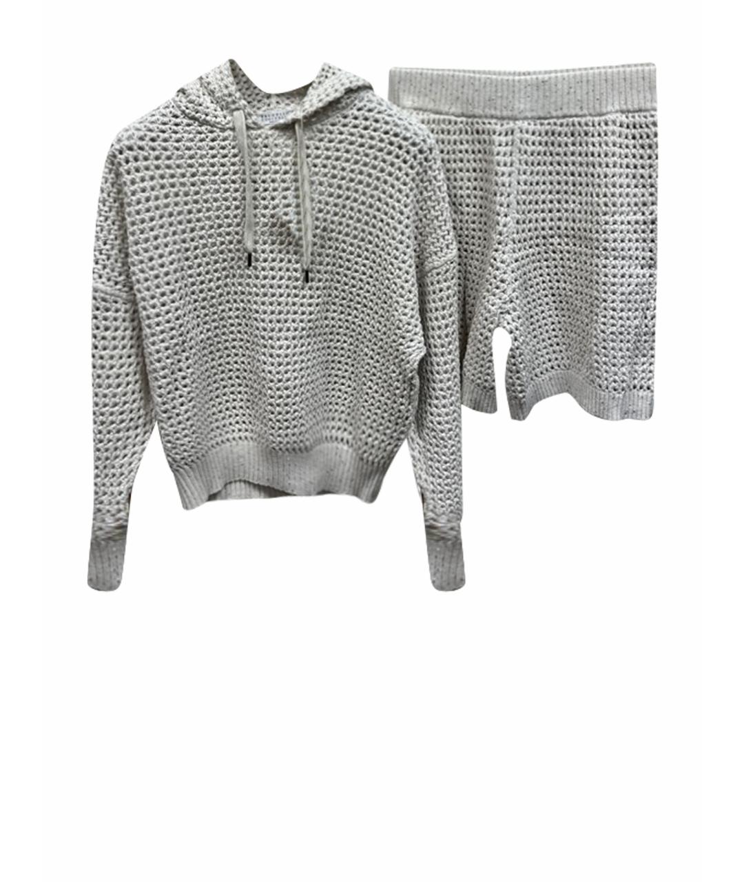 BRUNELLO CUCINELLI Бежевый хлопковый костюм с брюками, фото 1