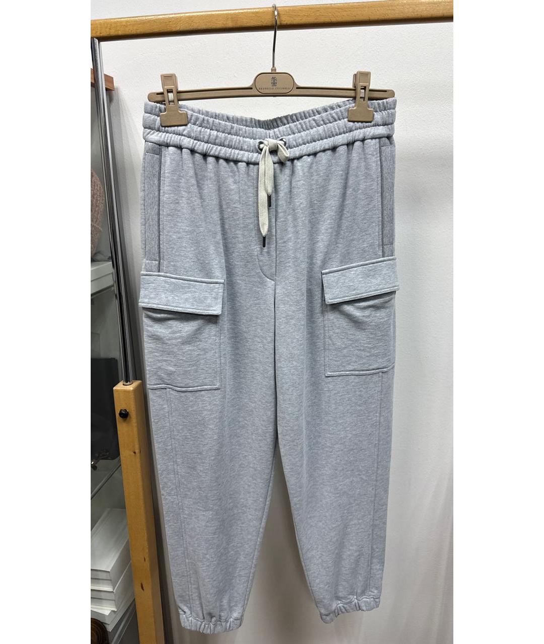BRUNELLO CUCINELLI Серый хлопко-эластановый спортивные костюмы, фото 6