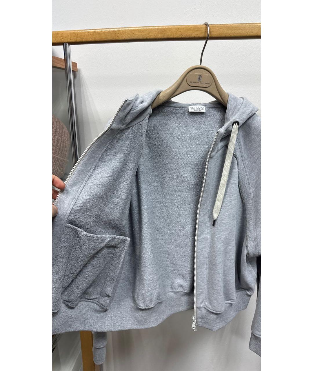 BRUNELLO CUCINELLI Серый хлопко-эластановый спортивные костюмы, фото 3